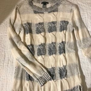 J Crew Navy & Cream knit sweater, Size XS